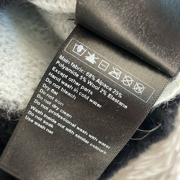 Ba&sh lady pullover Alpaca striped sweater made in Italy  - size 0 - Picture 10 of 10